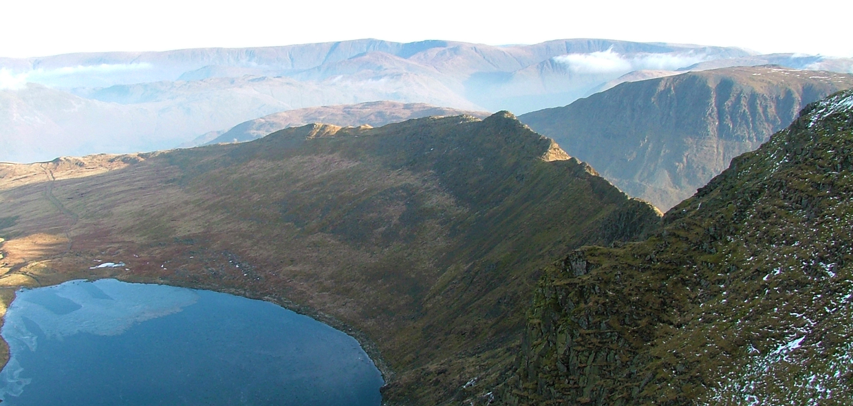 Red Tarn and Striding Edge from Helvellyn